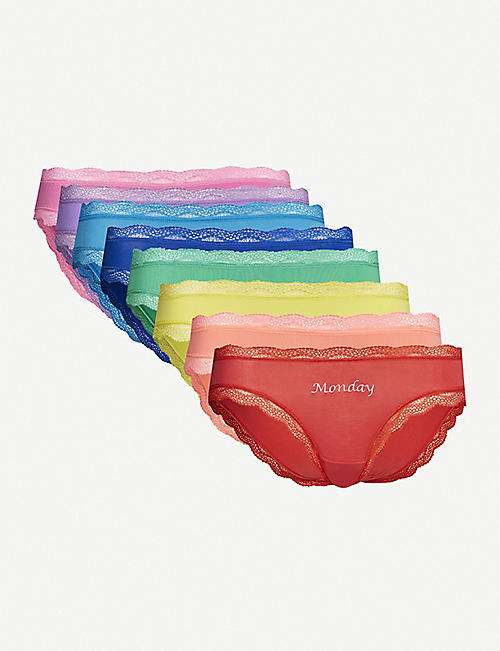 STRIPE & STARE: Set of seven Basics Days of The Week stretch-modal briefs