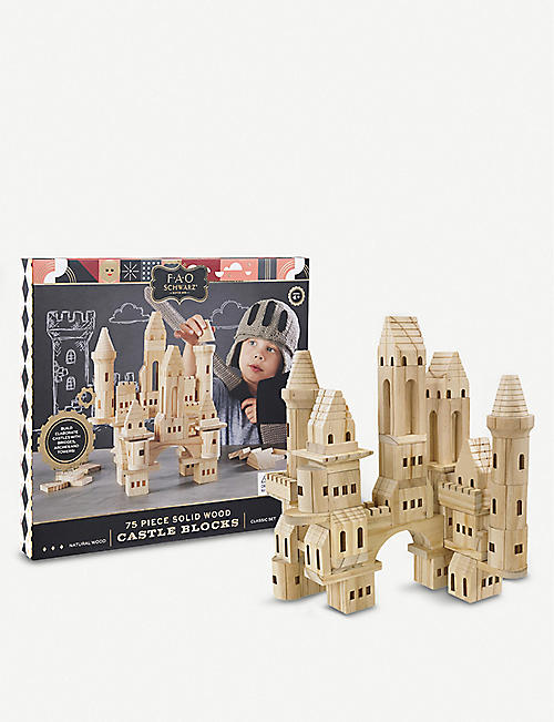 FAO SCHWARZ: Wooden building blocks Castle 75-piece set