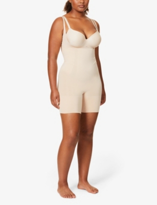 Spanx Oncore Open-bust Stretch-jersey Body In Soft Nude (beige)