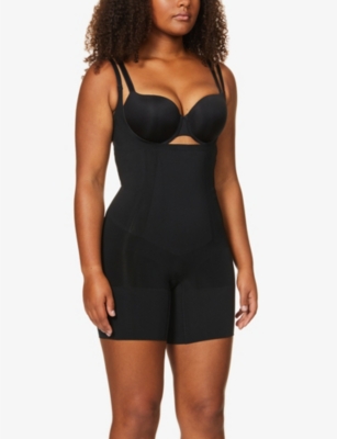 Shop Spanx Women's Very Black Oncore Open-bust Stretch-jersey Body