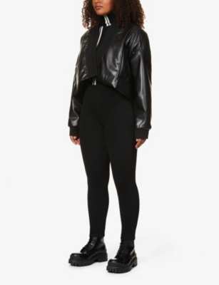 Shop Spanx Women's Black Jean-ish Cotton-blend Leggings