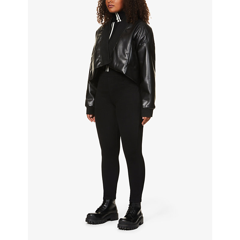 Shop Spanx Women's Black Jean-ish Cotton-blend Leggings