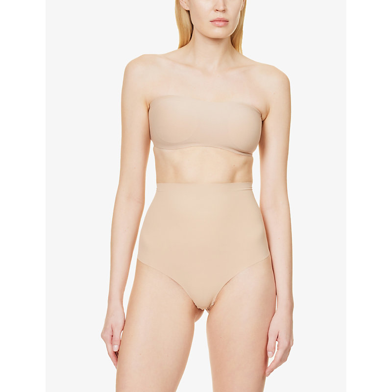 Shop Commando Women's Nude Classic Control Microfibre Thong In Nude (nude)
