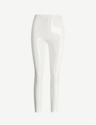 Commando Patent Faux-leather Leggings In White | ModeSens