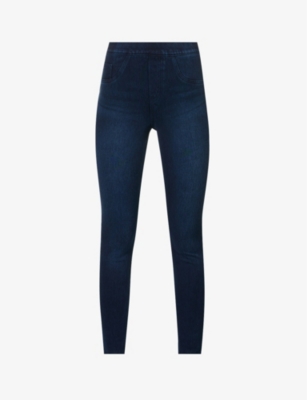 Spanx Jean-ish Indigo Stretch-denim Leggings In Twilight Rinse