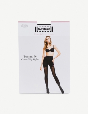 Shop Wolford Women's Black Tummy 66 Control Top Tights