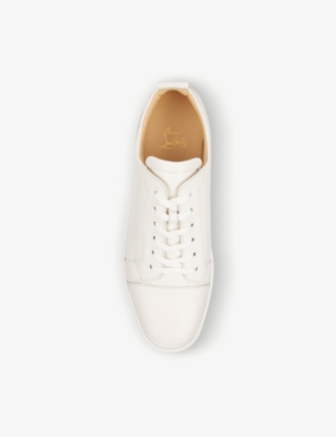 Shop Christian Louboutin Mens White Louis Junior Leather Trainers