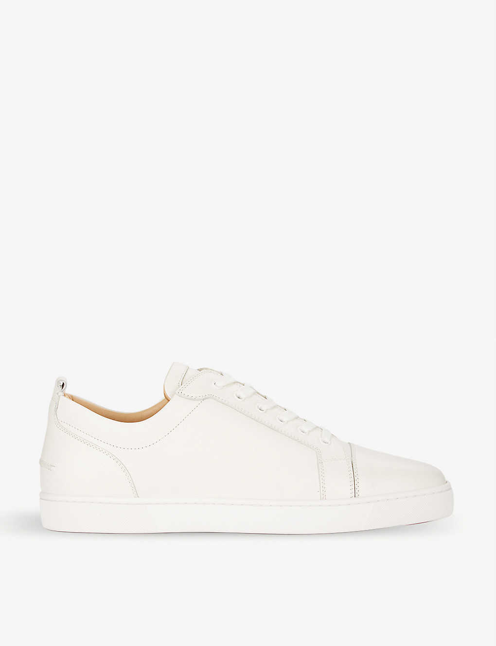 Christian Louboutin Mens White Louis Junior Leather Trainers In Black/blac