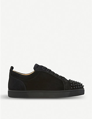 CHRISTIAN LOUBOUTIN: Louis Junior Spikes suede trainers