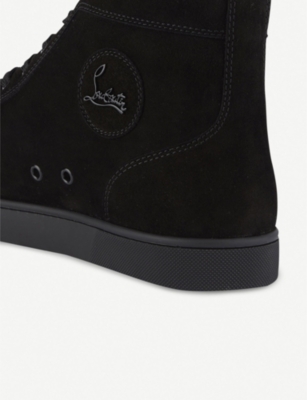 lou spikes flat suede