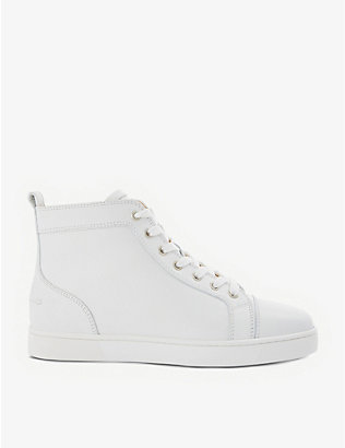 CHRISTIAN LOUBOUTIN: Louis leather high-top trainers