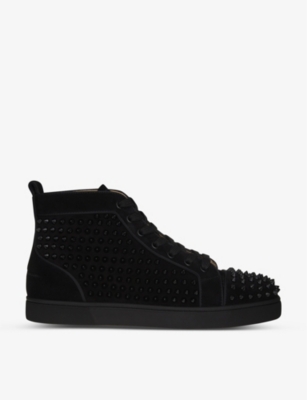 Mens Christian Louboutin Sneakers Black Spike Size 8.5/41.5. 100