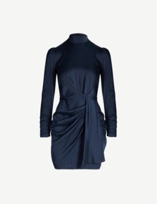 Zimmermann Espionage Draped Stretch Silk Mini Dress Selfridges Com