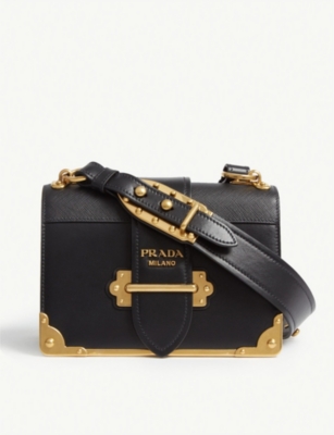 prada black gold bag