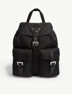 prada logo backpack