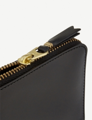 COMME DES GARÇONS WOMENS BLACK LEATHER HALF-ZIP WALLET 62922685