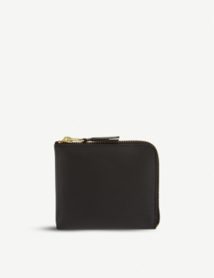 COMME DES GARCONS - Leather half-zip wallet