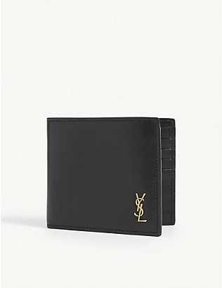 SAINT LAURENT: Monogram leather bifold wallet