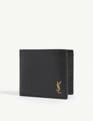 Saint Laurent Monogram Pebbled Leather Bifold Wallet - ShopStyle