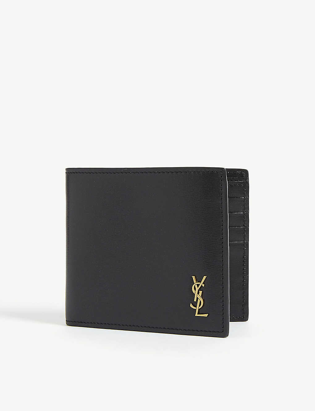 Saint Laurent Monogram Leather Bifold Wallet In Black