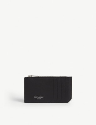 Saint Laurent Monogram Leather Card Holder