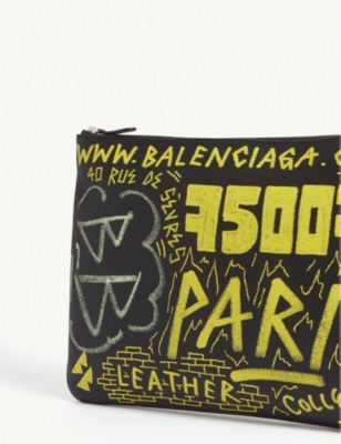 balenciaga graffiti pouch