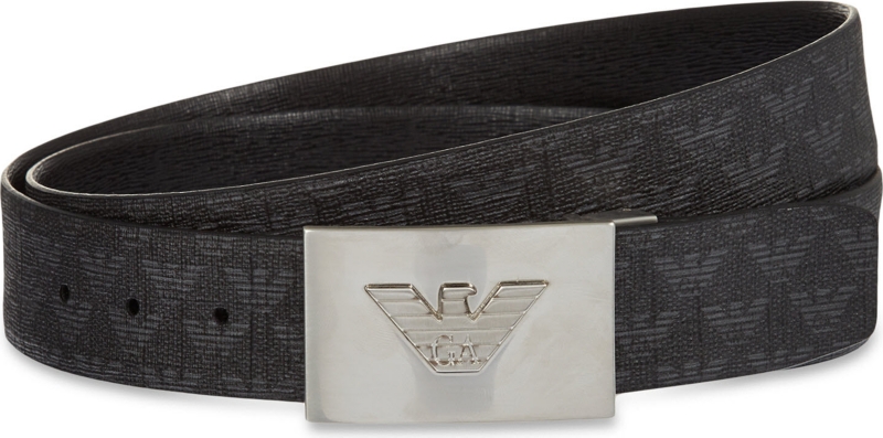 EMPORIO ARMANI   Logo plaque belt