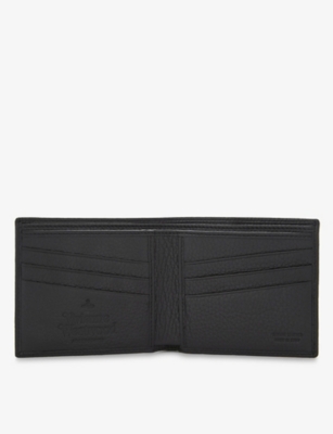 Shop Vivienne Westwood Black Milano Grained Leather Billfold Wallet