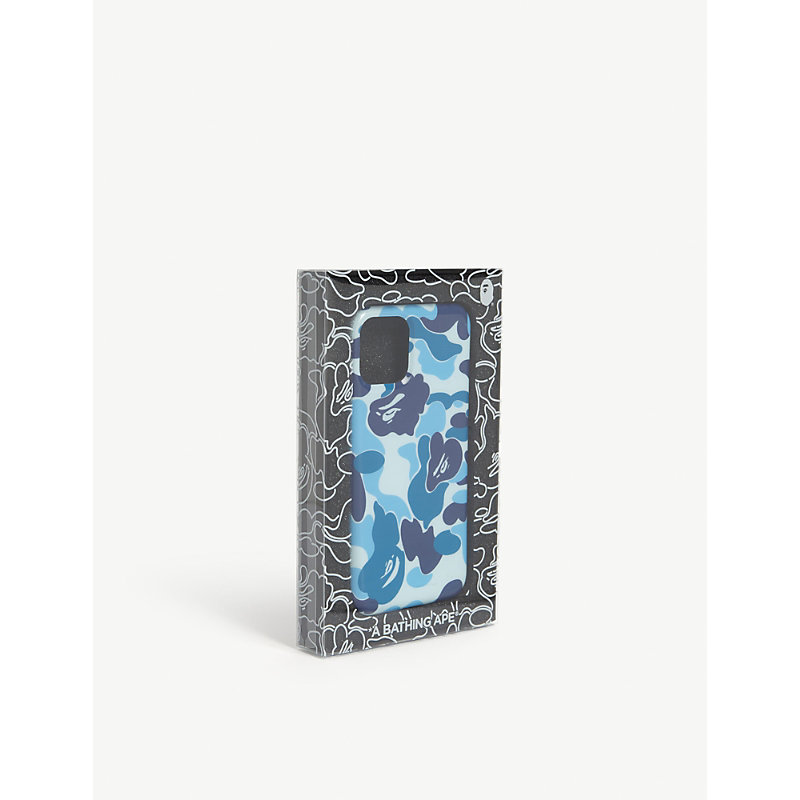 A Bathing Ape Camouflage Print Resin Iphone Ii Case In Blue