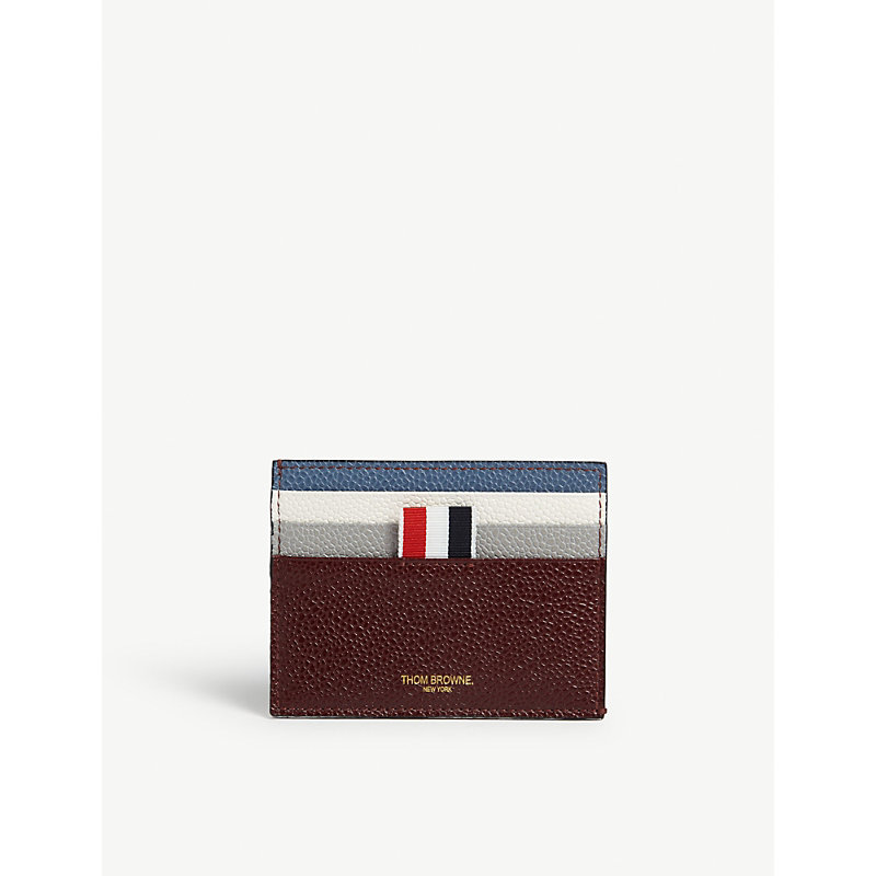 THOM BROWNE GRAINED LEATHER CARDHOLDER