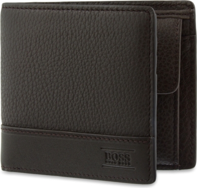 HUGO BOSS   Aspen pebbled leather coin wallet