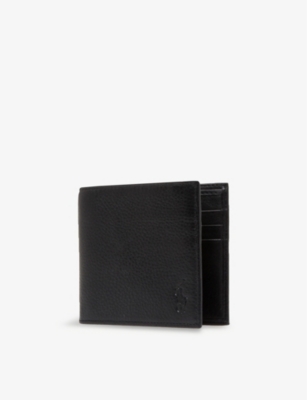 BOSS - Monogram-embossed billfold wallet in grained leather