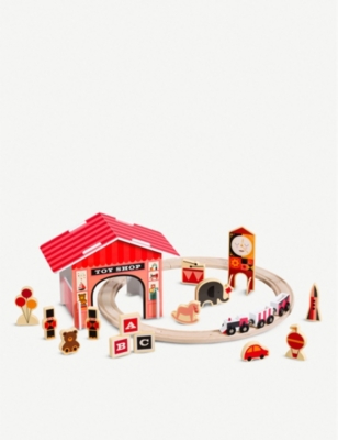 classic wooden train set