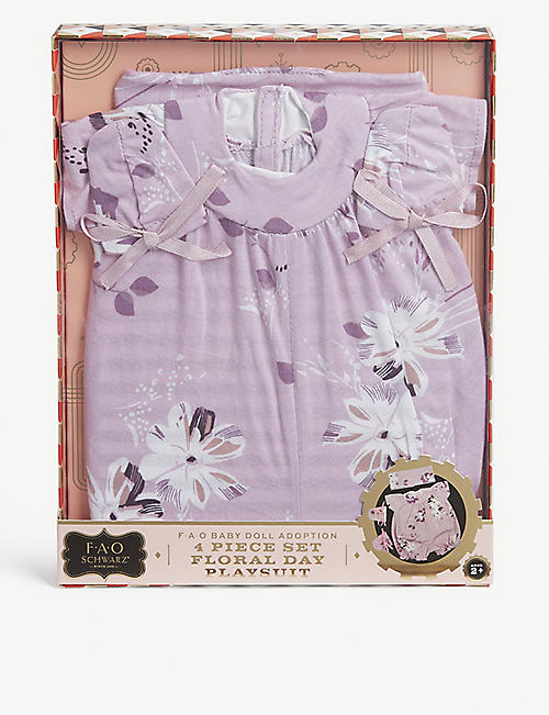 MY F.A.O DOLL: Doll floral playsuit set of four