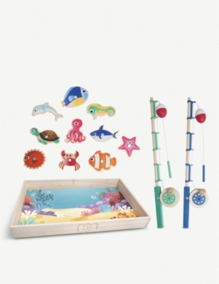 wooden fishing game