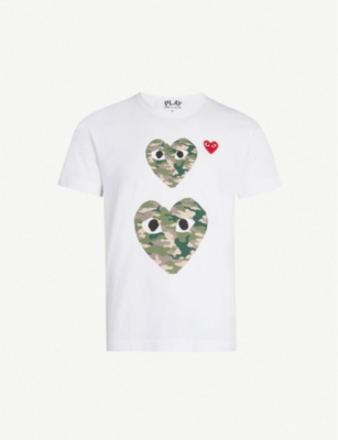comme de garcon shirt with heart