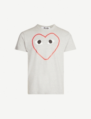 cdg heart tee