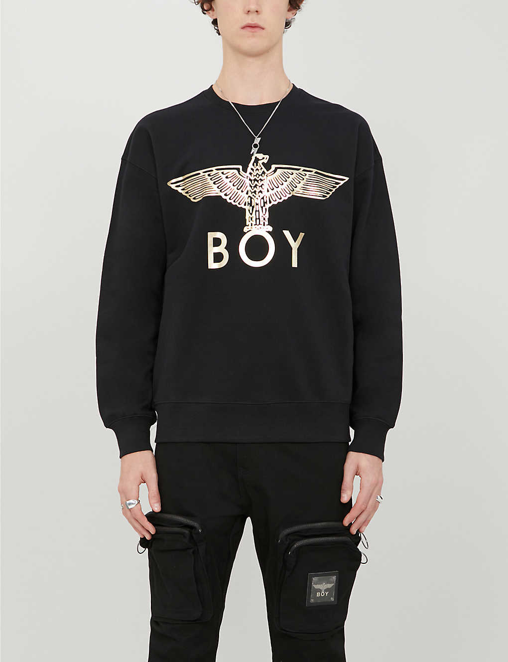BOY LONDON Graphic-print cotton-jersey sweatshirt
