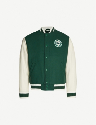 LACOSTE - Lacoste x GOLF le FLEUR* wool-blend and leather bomber jacket ...