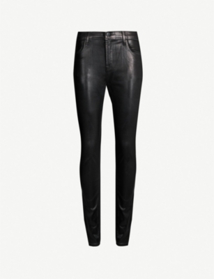 J BRAND Maria skinny high-rise faux-leather jeans