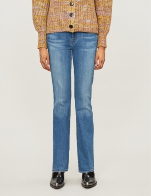 flared mid rise jeans