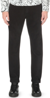 PAUL SMITH JEANS   Tapered cotton and wool blend trousers