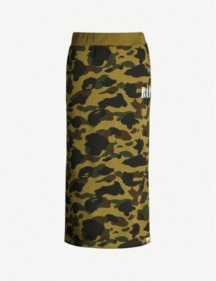 camo midi skirt