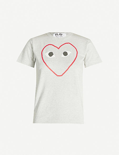 COMME DES GARCONS PLAY: Logo-print cotton-jersey T-shirt