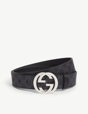 GUCCI - Supreme leather belt | Selfridges.com