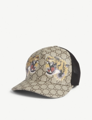 Gucci tiger cheap print cap