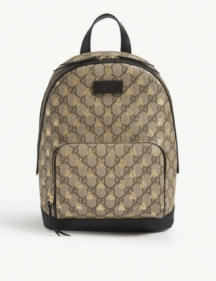GUCCI Beeprint canvas backpack