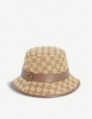 GUCCI - Monogrammed canvas bucket hat | 0