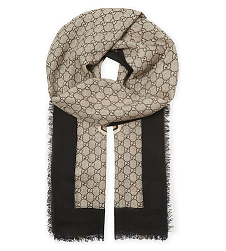 GUCCI - Bee wool scarf | Selfridges.com