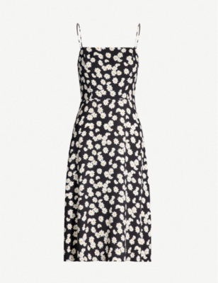 reformation peach midi dress